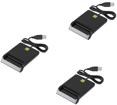 Ohewiiuk 3X Portable Smart Card Reader for Bank Card Card ID DNIE ATM IC SIM Card Reader for Android Phones and Tablet