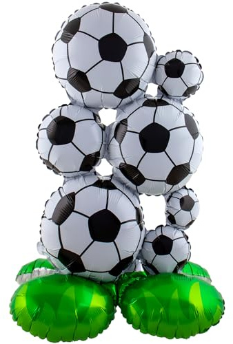 Folat 62939 Folienballon Fußballhaufen Stehender Folienballon - Fußbälle - 53 x 77 cm Stehende Luftballon, Party