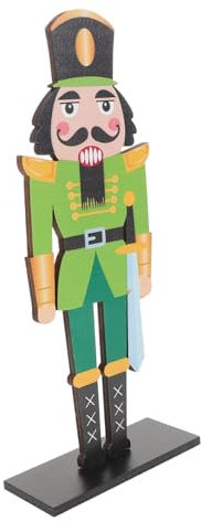 VICASKY Traditional Wooden Nutcracker Soldier Figure Unique Holiday Decor for Tabletop Home Adornment for Christmas Celebrations Festive Decorations
