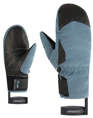 Ziener Damen Kalea-Z Ski-Fäustling/Wintersport | extra warm, lavalan, wasserdicht, Iron Sky Cord, 8,5, Grau