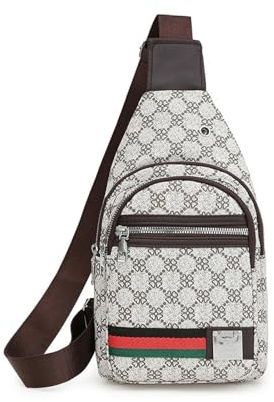 Multifunktions-Umhängetasche für Herren, Schultertasche, Brusttasche, Umhängetasche, lässige Handtasche mit Kopfhörerloch, weiß, 17*5*30cm