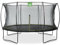 EXIT TOYS Silhouette Trampolin - ø366cm - Rundes Gartentrampolin Outdoor für Kinder - Mit Sicherheitsnetz - Preisgünstig - Sicherer Einstieg - Gute Sprungkraft - Mit Fußschutzsystem - Schwarz