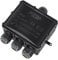 PEBA Wasserdicht Abzweigdose Erdkabel Kabelverbinder IP68 Verteilerdose steckdose aussen verteiler 4 mm-14 mm kabel für außen garten outdoor wasserdichte verbinder box 4-Wege steckdosen Schwarz