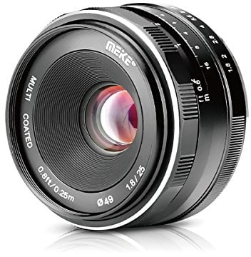 Meike MK 25mm F1.8 Large Aperture Wide Angle Lens Manual Focus Lens for Olypums Panasonic Micro 4/3 Mount Mirrorless Cameras