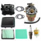 AISEN Carburateur et Filtre à Air Couvrir Base pour GC135 GCV135 GC160 GCV135 GCV160 GCV190 Tondeuse à gazon Remplace 17231-ZM0-000, 17220-ZM0-000