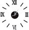Fdit Rahmenlose DIY Wanduhr 3D Spiegel Wanduhr Mute Wandaufkleber für Wohnzimmer Schlafzimmer Haus(Schwarz)