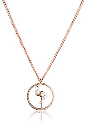 PAUL HEWITT Flamingo Halskette Damen Tropicool aus Edelstahl in IP Roségold