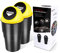 YIOVVOM Lot de 2 poubelles universelles pour voiture, avec couvercle, pour porte-gobelet dans la console, pour voiture, bureau, maison, jaune