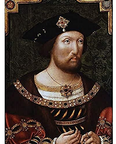 Portrait Young King Henry VIII England Painting Royal Historic Art Print Canvas Premium Wall Decor Poster Mural Porträt Jung König Malerei königlich Wand Deko