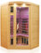 Dewello® Infrarotkabine Infrarotsauna LAKEFIELD PRO 140x140 inkl. Duo Strahler, Vollspektrumstrahler, Bodenstrahler Hemlockholz & Zedernholz, LED-Farblicht, Bluetooth, FM,MP3,USB