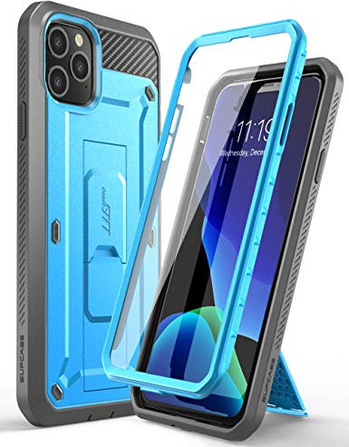 SUPCASE Unicorn Beetle Pro Series Full-Body Rugged Holster Case with Built-In Screen Protector for 5.8-Inch iPhone 11 Pro (2019), Blue