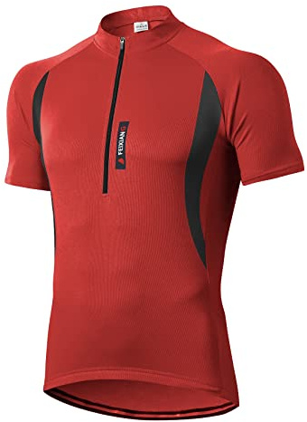 MEETWEE Herren Radtrikot Fahrradtrikot Kurzarm, Fahrradbekleidung Fahrrad Trikot T Shirt für Männer, Atmungsaktive Cycling Jersey Schnell Trocknen Radsport Bekleidung