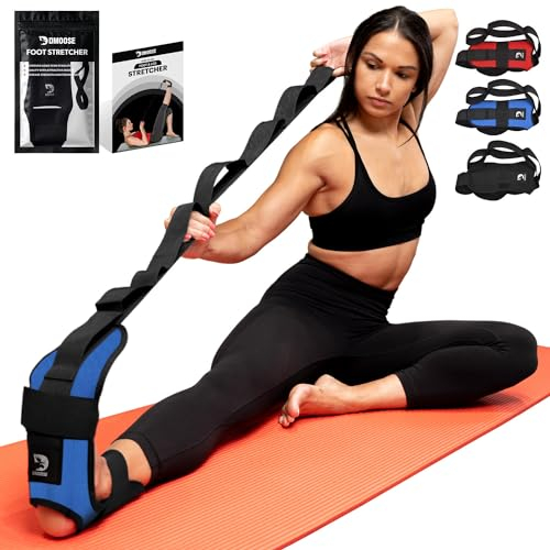 DMoose Fitness Yoga Strap - Yogagurt Faszien Strecker Wadenstrecker & Fußstrecker bei Plantarfasziitis Muskelverspannung Knöchelverletzung - Übungsschlaufe zum Dehnen der Beinmuskulatur