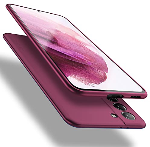 X-level Coque Compatible avec Samsung Galaxy S21 5G, Silicone TPU Ultra Mince et Anti-Rayures de Protection Telephone Housse en Souple Etui pour Samsung S21 5G Case Cover - Vin Rouge