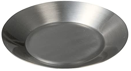 NKlaus Teller Edelstahl matt ? 9cm Kerzenhalter Kerzenteller Untersetzer Tischdeko 10864