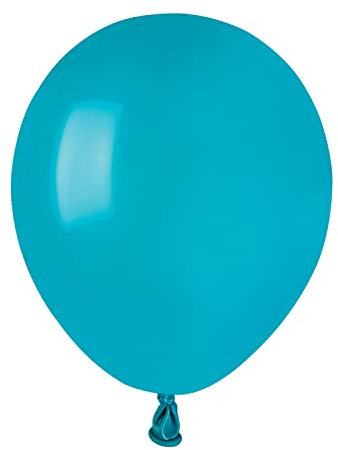 Busta 100 palloncini in lattice naturale Premium Quality A50 (Ø 13cm / 5), verde turchese
