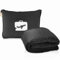 EverSnug Reisedecke und -Kissen - hochwertige, weiche 2-in-1-Flugzeugdecke mit weichem Kopfkissenbezug, Handgepäckgurt, und Rucksackclip (Schwarz)