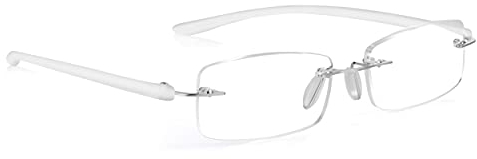 Read Optics Lesebrille +3,5 für Damen und Herren, nicht verschreibungspflichtige Lesebrille, klassisches Design mit transparenten Bügeln