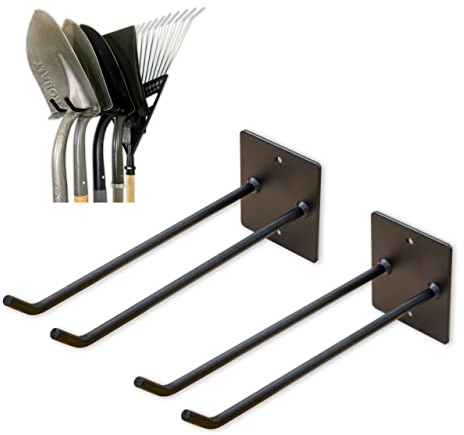 StoreYourBoard Garage Garden Tool Wall Mount Hook, Garage Organization and Storage, Shovel & Rake Hangers Yard Tool Rack, Industrial Steel Holds 50 Pounds