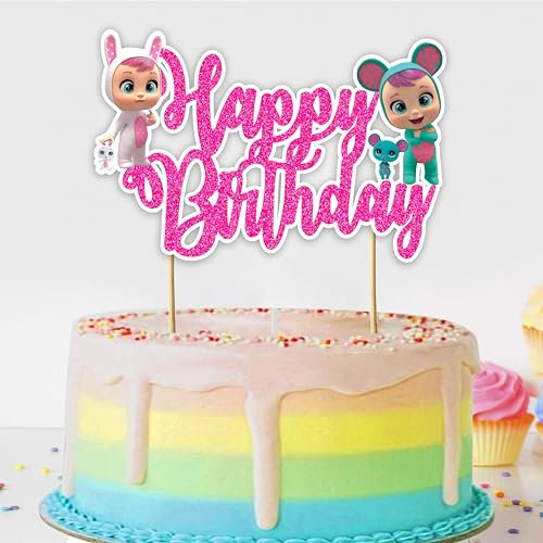 Seyal® Cry Babes Happy Birthday Cake Topper