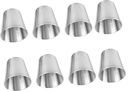 Abaodam Schnapsbecher Zinn 6 Stücke Edelstahl Gewürzbecher Espresso Schnapsbecher Edelstahlbecher Schnapsbecher Trinken