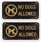 Phyabe 2 Pack No Dogs Allowed Sign, 12 x 6 Rustfree Aluminum Yard Sign,UV Protected and Weatherproof, Outdoor & Indoor Use