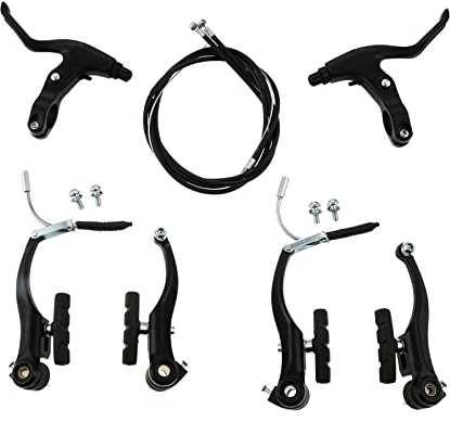 SURIEEN Fahrrad Bremsen Komplett Set mit Bremshebel, Fahrradbremsen Set, Vordere und Hintere MTB Handbremse, Fahrradersatzteile für Mountainbikes und Rennräder