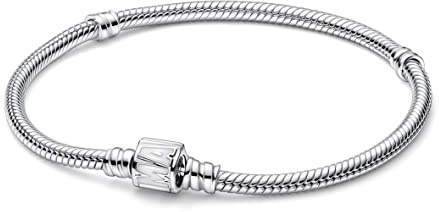 Pandora Marvel SchlangenkettenArmband, Sterlingsilber, mit MarvelVerschluss und weißer Emaille,