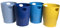 EXACOMPTA - Ref. 45302D - Set mit 8 Papierkörben ECOBIN BeeBlue mit Griffen - Volumen 15 Liter - Maße 26,3 x 26,3 x 33,5 cm - für Büro oder Zuhause - 4 Farben sortiert