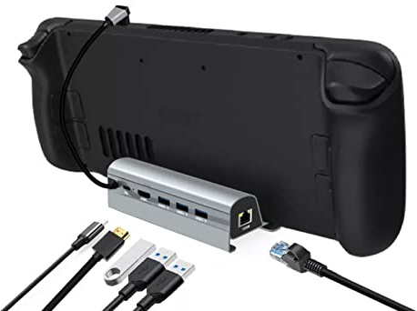 Tradebit - Hub USB-C-Adapter, der dem Steam Deck HDMI 4K 60 Hz USB 3.0 PD-Konsole gewidmet ist