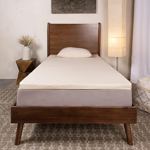 Foamma Dunlop Bio-Latex-Matratzenauflage – voll – mittelfeste Schaumstoffauflage aus 100% Bio-Latex-Schaum – GOLS-zertifiziert, langlebig, kühlend und atmungsaktiv