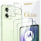 ivoler 2 Piezas Cristal Vidrio Templado Protector de Pantalla para Motorola Moto G54 5G / Moto G64 5G, con 2 Piezas Protector de Lente de Cámara, 9H Dureza, Antiarañazos, Sin Burbujas