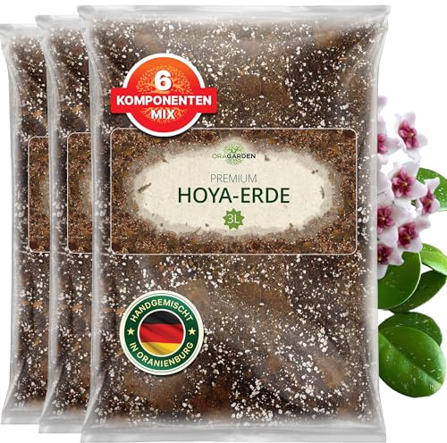 ORAGARDEN Hoya Erde für Zimmerpflanzen und Garten - 9L Hoya Substrat für Pflanzen, Palmen, Blumen - 6 Komponenten Blumenerde