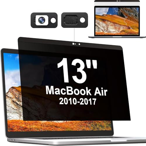 Magnétique Filtre de Confidentialité pour MacBook Air 13 Pouces(2017-2010), Amovible Ecran Confidentialité, Anti Espion Protection écran pour Macbook Air 13 Pouces(A1369/A1466), Film Protection Ecran