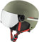 Alpina Kinder Zupo Visor Q-lite Skihelm, Olive-red matt, 51-55