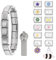 BFACCIA Italian Charms Armband 9 mm Modul Abnehmbarer Klassischer Edelstahl Charm mit Öffnungswerkzeugen, Schmuck Edelstahl Vintage Italienisches Charms Armband DIY Set Geschenk für Frauen Mädchen