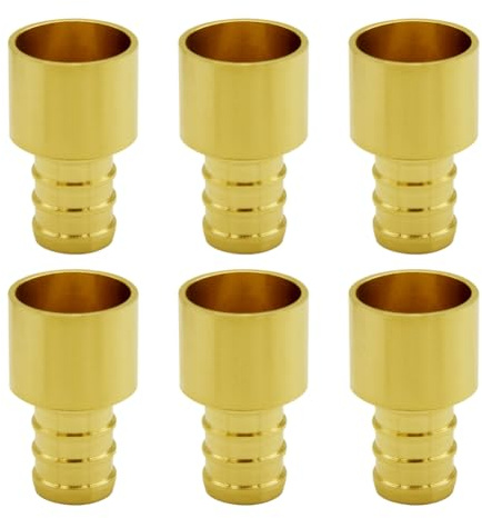 Hooshing 6 Pack Pex 3/4 x 3/4 Female Sweat Copper Adapter