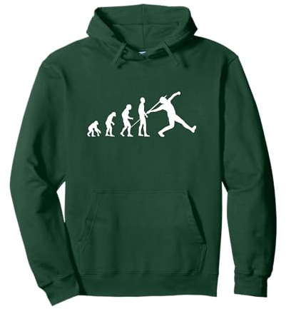 Speerwurf Evolution Speerwerfer Leichtathletik lustig Pullover Hoodie