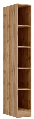 Lomadox Küchenschrank Hochschrank Regal Küchenregal 30 cm in Eiche