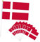 10er Dänemark Flagge Klein Dänemark Fahne 21x14cm,Oly Flagge Dänemark Handflagge Dänemark Fanartikel Mini Dänemarks Handgehaltene Flaggen für Oly Deko 2024,Euro Fußball Party EM Deko