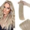 RUNATURE Blonde Tape in Hair Extensions Human Hair Highlight Ash Blonde Tape Hair Extensions Real Human Hair Invisible Remy Straight Tape Hair 50 Gram 14Inch #18AP60