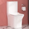 Milan Rimless Close Coupled Toilet Square Pan Gloss White with Dual Flush Cistern & Quick Release Slim Soft Close Seat Bathroom WC Unit