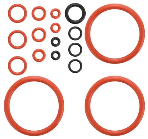 17Pcs Sealing Rings Brewing Group, Support Valve Silicone O-Ring Seal, Filter Replacement, Espresso Machine Seal Compatible for Philips Saeco Spidem Gaggia Coffee Machines