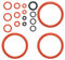 17Pcs Sealing Rings Brewing Group, Support Valve Silicone O-Ring Seal, Filter Replacement, Espresso Machine Seal Compatible for Philips Saeco Spidem Gaggia Coffee Machines