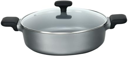 Techwood Poêles et casseroles Sauteuse 28 CM Manche Fixe/Fonte Aluminium (Mercure), Marron