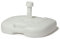 Basamento Base Per Ombrellone Centrale Da Giardino In Dura Plastica Colore Bianco Resistente Riempibile Con 20Kg Di Acqua Sabbia Angoli Arrotondati e Adattatore Palo Per Terrazzo Balcone Base Quadrata