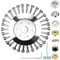 8 Inch Wire Grass Trimmer Head, Universal Garden trimmer, Strimmer Wire Brush Head with Knotted Wire, Universal Solid Steel Wire Wheel for Brush Cutter Attachment Replacement