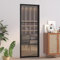 IKAYAA Porta Interna in Vetro Porta da Interni Battente Porta Vetro per Bagno Cucina Studio in Vetro e Alluminio-Nero e Trasparente scuro-76 x 201.5 cm-Tipo 2