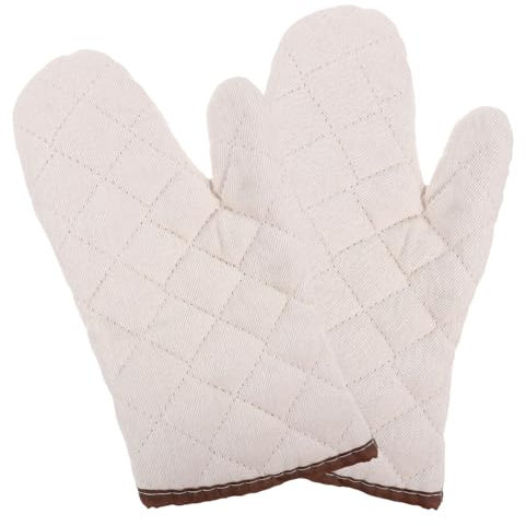 KICHOUSE 1paar Hitzebeständige Ofenhandschuhe Extra Lange Backhandschuhe Robustem Material Für Sicheres Kochen Und Backen Für Mikrowelle Und Grill Rutschfest Und Leicht Zu Lagern