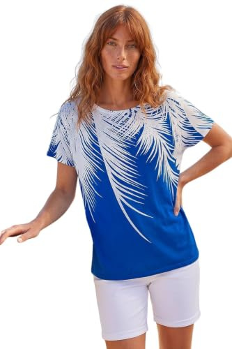 Roman Animal Print Crew Neck Tee for Women UK - Ladies Autumn Everyday Winter Holiday V-Neckline Comfy Long Sleeve Soft Blouson Shirt Office Desk Blouses
